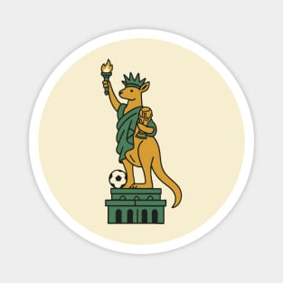 Kangaroo Statue of Liberty Magnet